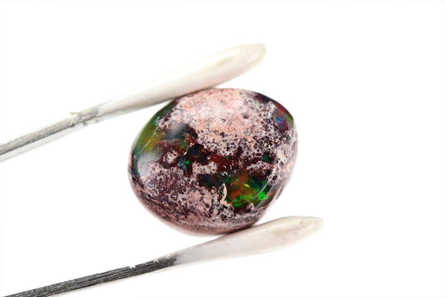 メキシコ マグダレナ カンテラオパール ルース タンブル 母岩オパール 遊色 Cantera Opal Magdalena
