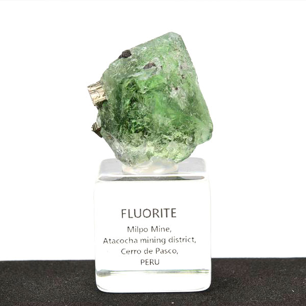 ペルー ミルポ鉱山　フローライト パイライト 共生 蛍光 鉱物 蛍石 黄鉄鉱 Milpo Peru fluorite pyrite