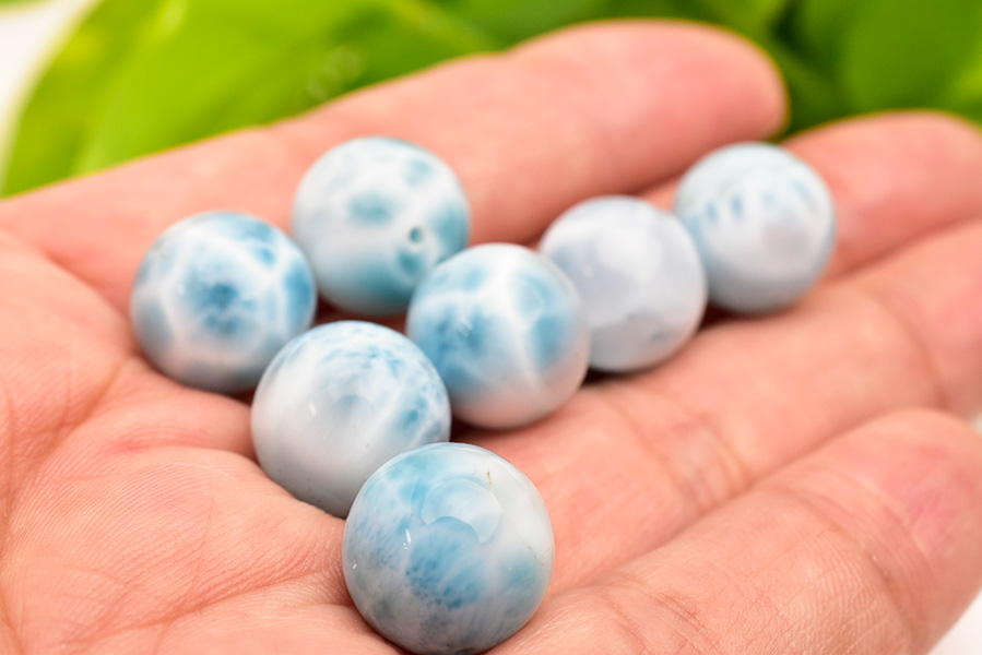 ラリマー ビーズ【約13mm珠】【バラ売り・粒売り】天然石 