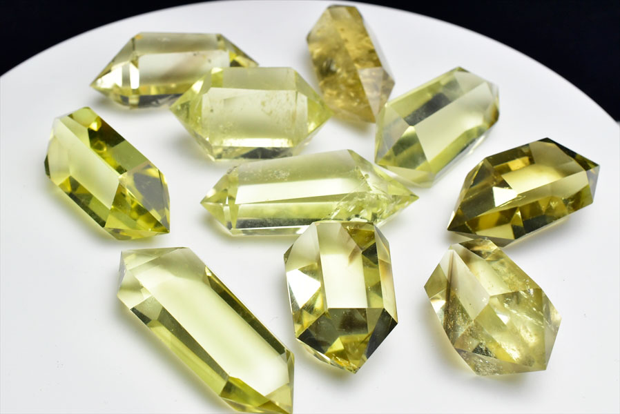 天然シトリン　黄水晶　非加熱シトリン　ミニポイント　ダブルターミネイテッド　DT　ダブルポイント　天然石　パワーストーン
