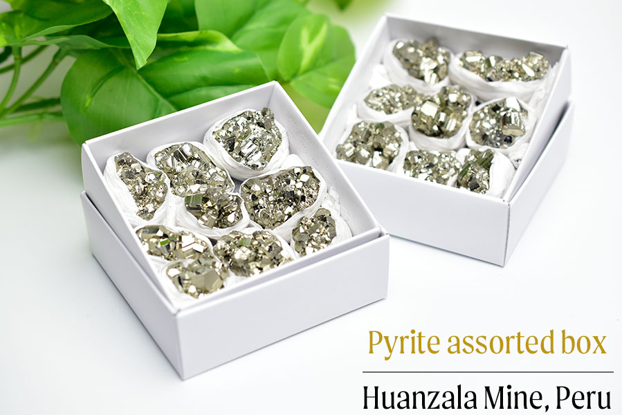 ペルー産　ワンサラ　パイライト　原石　クラスター　詰め合わせ　黄鉄鉱　Huanzala Huallanca Pyrite　天然石　パワーストーン