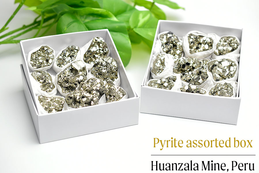 ペルー産　ワンサラ　パイライト　原石　クラスター　詰め合わせ　黄鉄鉱　Huanzala Huallanca Pyrite　天然石　パワーストーン