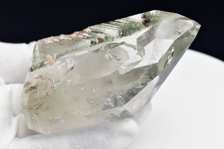 グリーンファントム　六角柱　ポイント　置物　多重ファントム　phantom quartz　天然石　パワーストーン