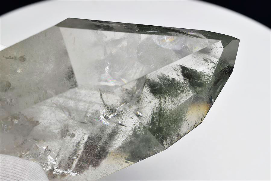 グリーンファントム　六角柱　ポイント　置物　多重ファントム　phantom quartz　天然石　パワーストーン