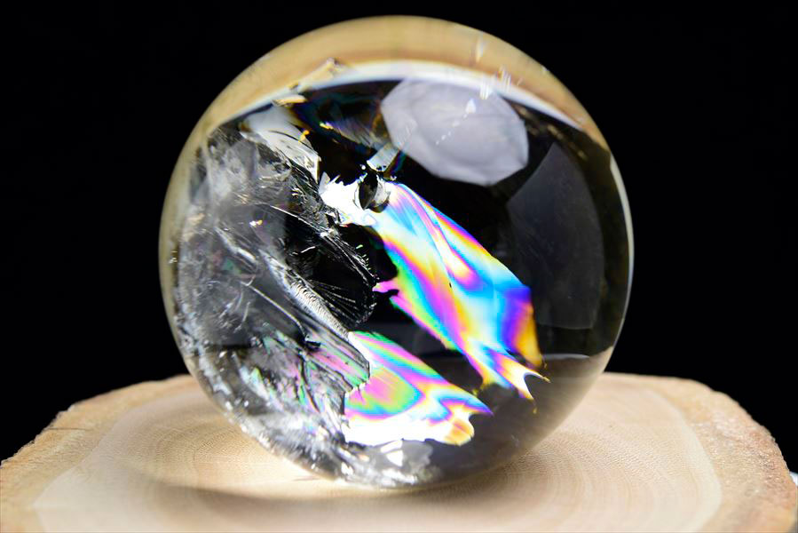 天然水晶　大玉　大珠　丸玉　スフィア　レインボー水晶　虹入り水晶　置物　天然石　パワーストーン