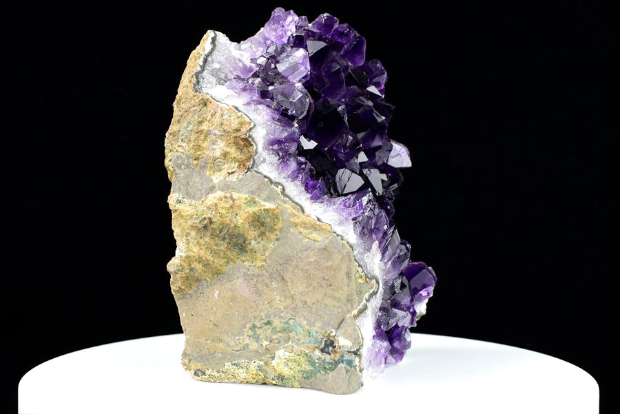 ウルグアイ産 アメジスト クラスター原石（カットベース・スタンド