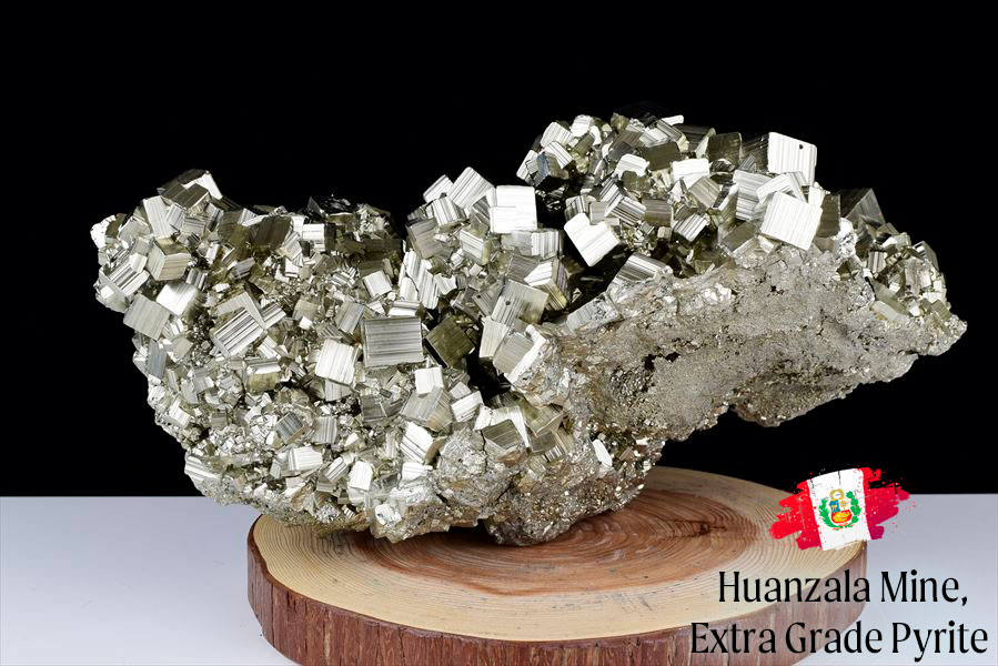 ペルー産　ワンサラ　パイライト　原石　クラスター　特大サイズ　黄鉄鉱　huanzala Pyrite　天然石　パワーストーン