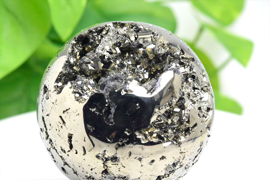 ペルー産　ワンサラ　パイライト　原石　クラスター　丸玉　置物　黄鉄鉱　Huanzala Pyrite　天然石　パワーストーン