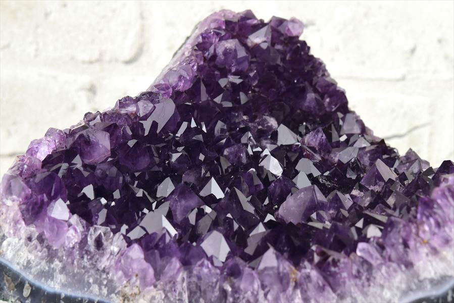 インテリア小物水晶 天然アメジストクラスター原石 (紫水晶洞群晶