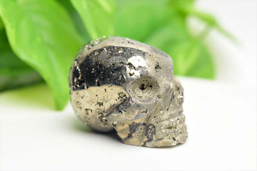 ペルー産　ワンサラ　パイライト　原石　クラスター　スカル　ドクロ　骸骨　置物　黄鉄鉱　Huanzala Pyrite　天然石　パワーストーン