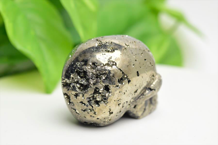 ペルー産　ワンサラ　パイライト　原石　クラスター　スカル　ドクロ　骸骨　置物　黄鉄鉱　Huanzala Pyrite　天然石　パワーストーン