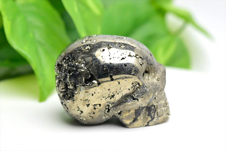 ペルー産　ワンサラ　パイライト　原石　クラスター　スカル　ドクロ　骸骨　置物　黄鉄鉱　Huanzala Pyrite　天然石　パワーストーン