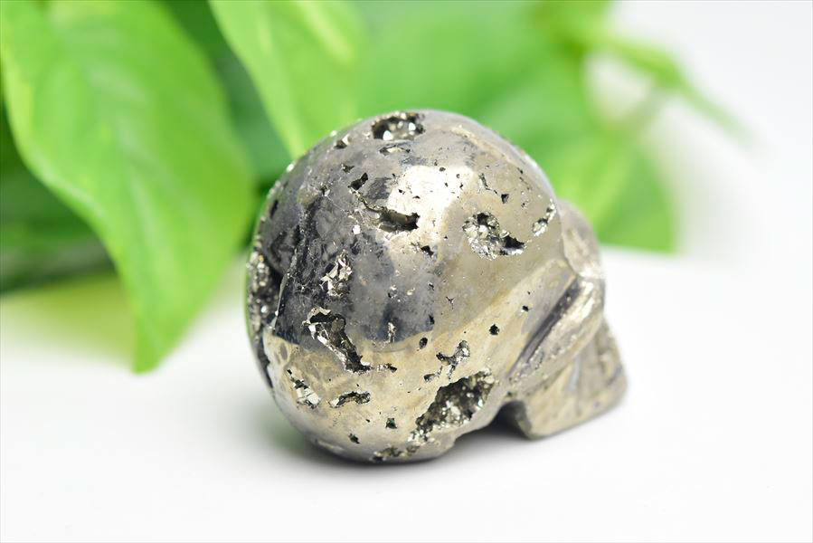 ペルー産　ワンサラ　パイライト　原石　クラスター　スカル　ドクロ　骸骨　置物　黄鉄鉱　Huanzala Pyrite　天然石　パワーストーン