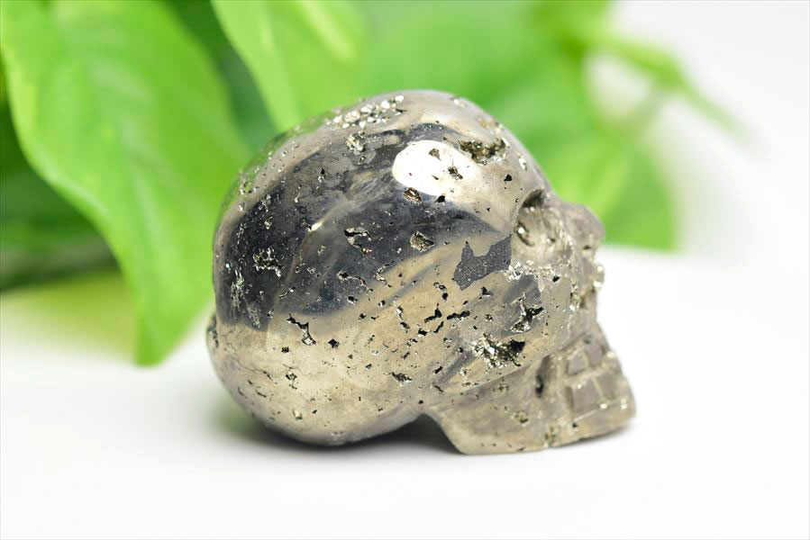 ペルー産　ワンサラ　パイライト　原石　クラスター　スカル　ドクロ　骸骨　置物　黄鉄鉱　Huanzala Pyrite　天然石　パワーストーン