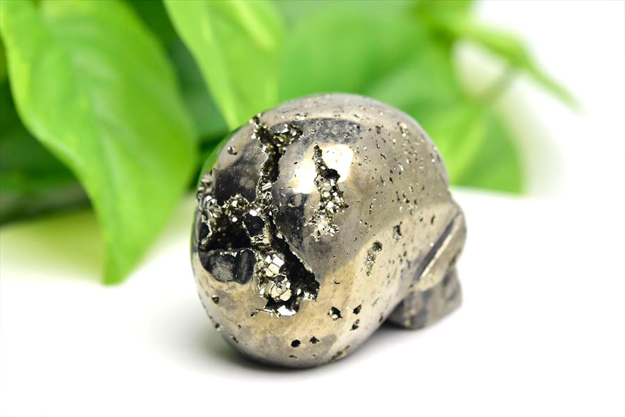 ペルー産　ワンサラ　パイライト　原石　クラスター　スカル　ドクロ　骸骨　置物　黄鉄鉱　Huanzala Pyrite　天然石　パワーストーン