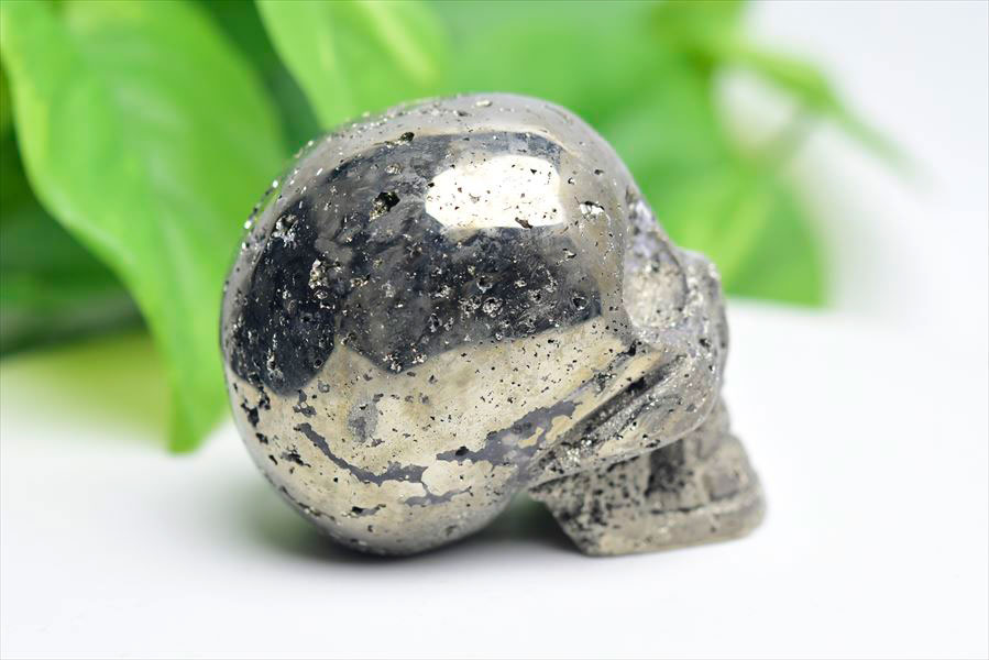 ペルー産　ワンサラ　パイライト　原石　クラスター　スカル　ドクロ　骸骨　置物　黄鉄鉱　Huanzala Pyrite　天然石　パワーストーン