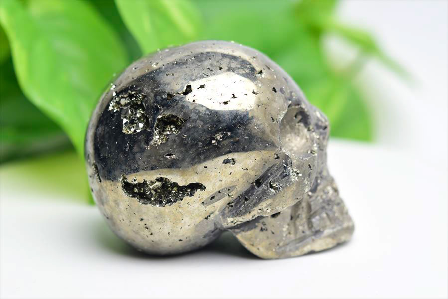 ペルー産　ワンサラ　パイライト　原石　クラスター　スカル　ドクロ　骸骨　置物　黄鉄鉱　Huanzala Pyrite　天然石　パワーストーン