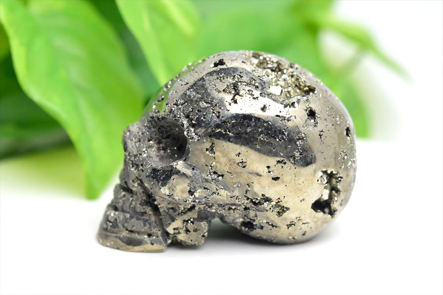 ペルー産　ワンサラ　パイライト　原石　クラスター　スカル　ドクロ　骸骨　置物　黄鉄鉱　Huanzala Pyrite　天然石　パワーストーン