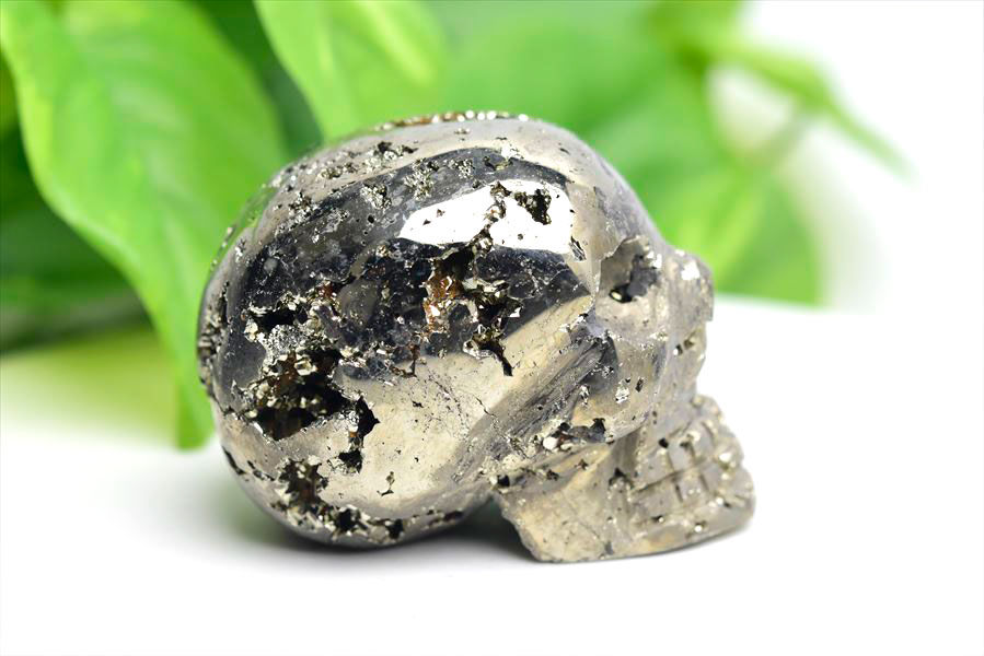 ペルー産　ワンサラ　パイライト　原石　クラスター　スカル　ドクロ　骸骨　置物　黄鉄鉱　Huanzala Pyrite　天然石　パワーストーン