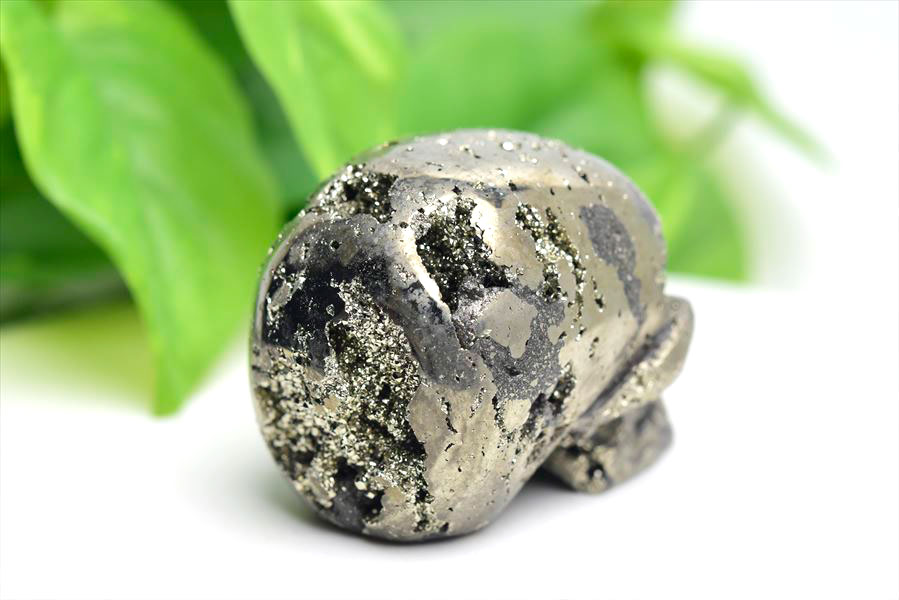 ペルー産　ワンサラ　パイライト　原石　クラスター　スカル　ドクロ　骸骨　置物　黄鉄鉱　Huanzala Pyrite　天然石　パワーストーン