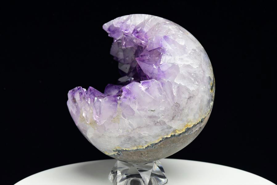 アメジスト　笑口　丸玉　紫水晶　アメシスト　amethyst geode　インテリア　置物　天然石　パワーストーン