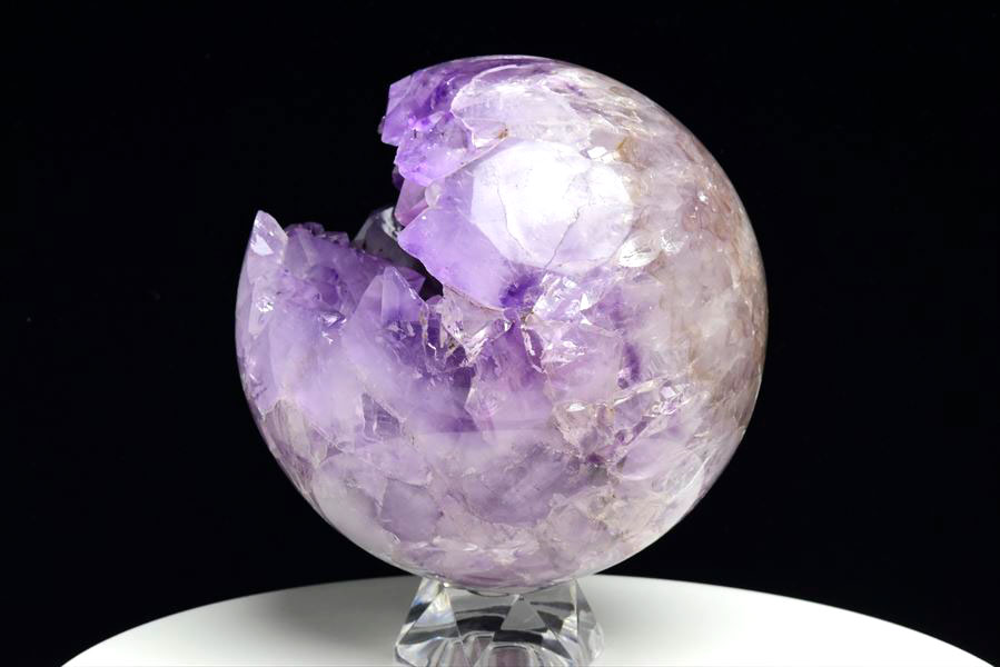 アメジスト　笑口　丸玉　紫水晶　アメシスト　amethyst geode　インテリア　置物　天然石　パワーストーン