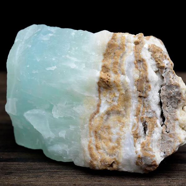アフガニスタン産　カリビアンカルサイト　ブルーアラゴナイト　カルサイト　ラフカット　原石　置物　インテリア　天然石　パワーストーン