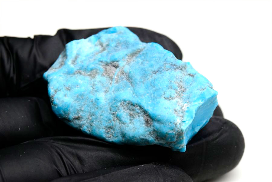 天然ターコイズ ラフカット原石（約25.5g）キングマンターコイズ