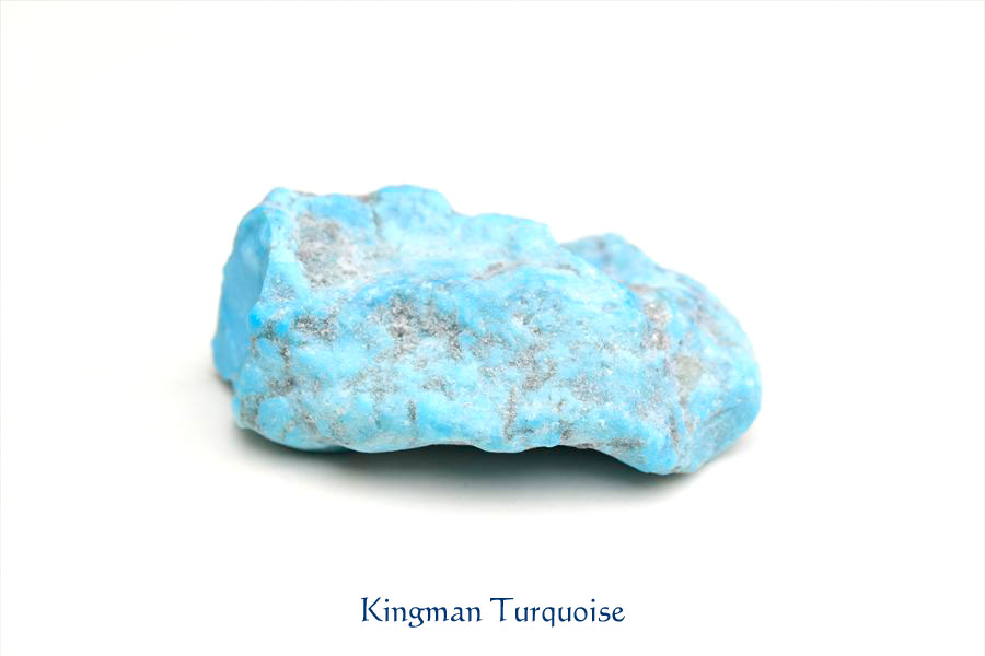 天然ターコイズ ラフカット原石（約25.5g）キングマンターコイズ