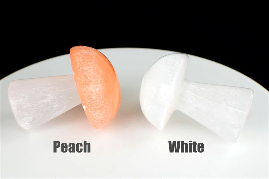 セレナイト ピーチセレナイト キノコ 透石膏 オレンジセレナイト selenite mashroom 浄化 置物 天然石 パワーストーン