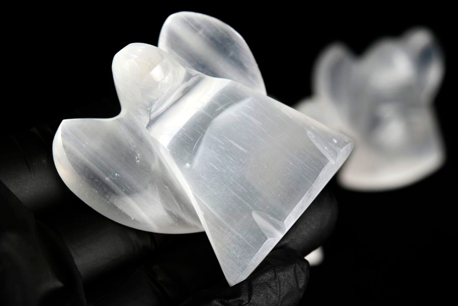 セレナイト　透石膏　天使　エンジェル　置物　selenite Angel　天然石　パワーストーン