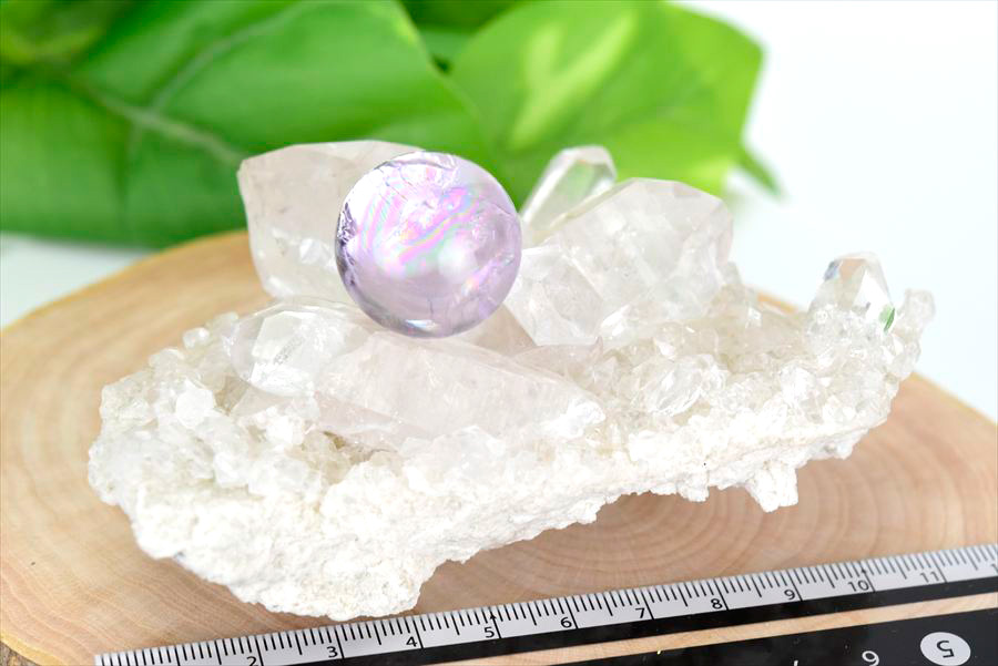 ラベンダーアメジスト　レインボーアメジスト　丸玉　原石　水晶クラスター　浄化　置物　天然石　パワーストーン