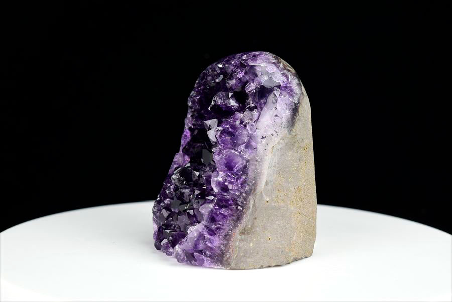 ウルグアイ産 アメジスト 紫水晶 クラスター 原石 置物 カットベース