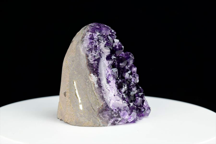 ウルグアイ産 アメジスト 紫水晶 クラスター 原石 置物 カットベース