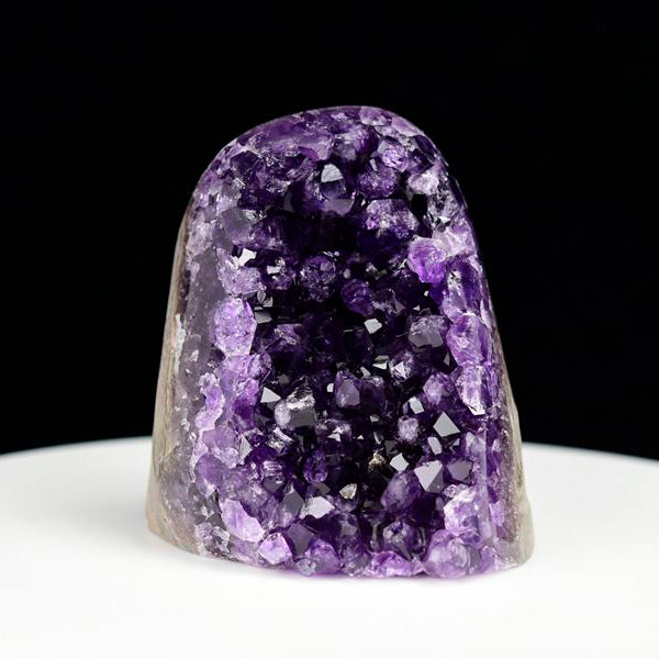 ウルグアイ産 アメジスト 紫水晶 クラスター 原石 置物 カットベース