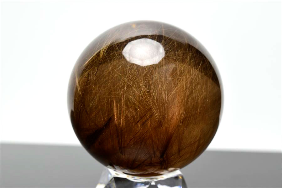 ゴールドルチル　ルチルクォーツ　金針水晶　丸玉　穴なし　金運　財運　スフィア　天然石　パワーストーン