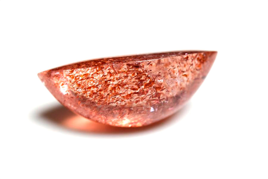 ファイアークォーツ　レピドクロサイトインクォーツ　ストロベリークォーツ　ルース　カボション　天然石　パワーストーン