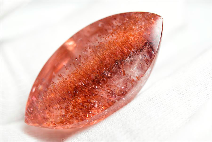 ファイアークォーツ　レピドクロサイトインクォーツ　ストロベリークォーツ　ルース　カボション　天然石　パワーストーン