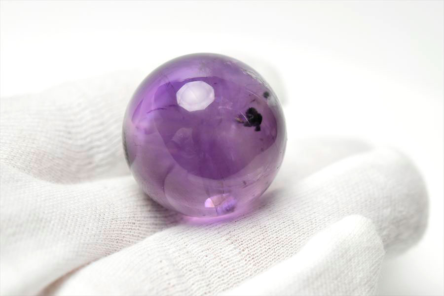 ロマネサイト　アメジスト　ファントム　紫水晶　Romanechite　丸玉　スフィア　天然石　パワーストーン