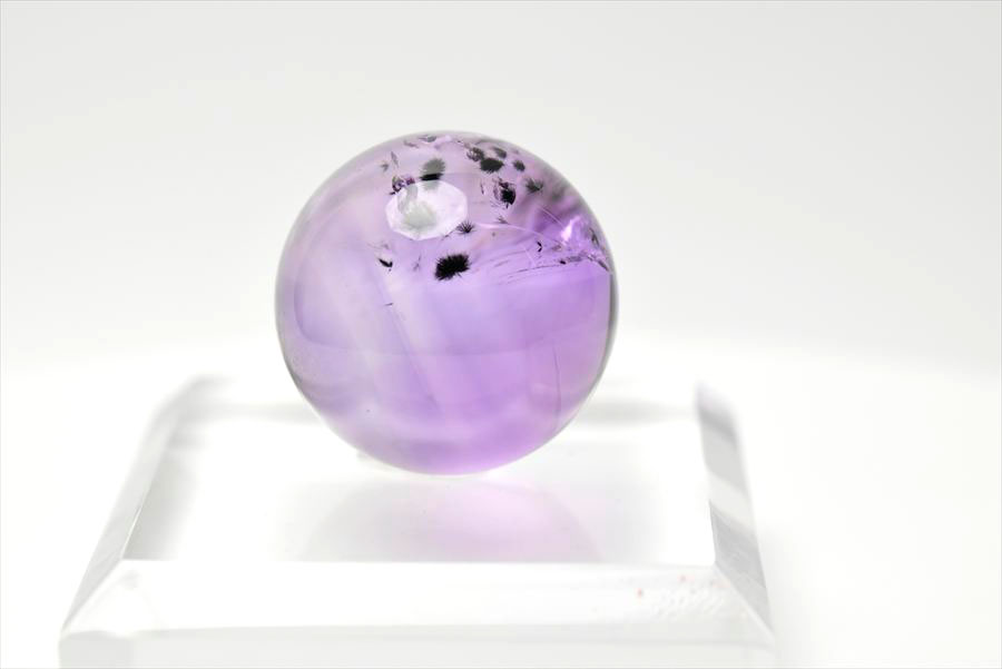 ロマネサイト　アメジスト　ファントム　紫水晶　Romanechite　丸玉　スフィア　天然石　パワーストーン