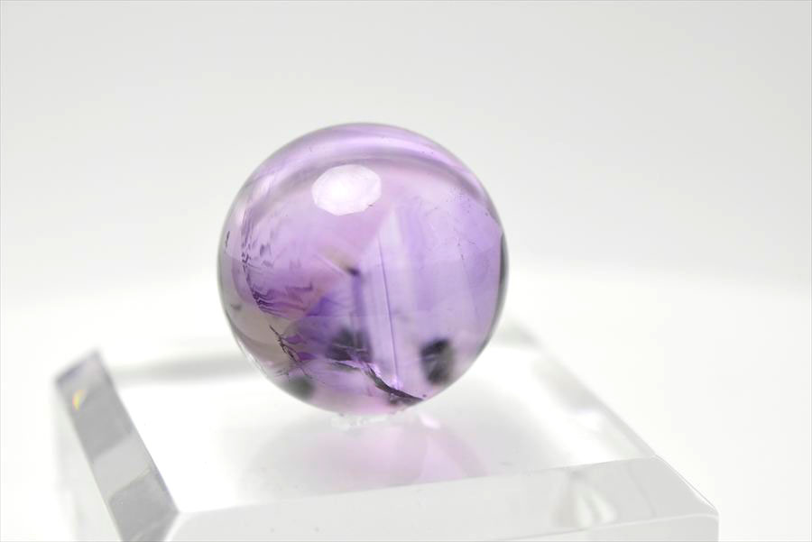 ロマネサイト　アメジスト　ファントム　紫水晶　Romanechite　丸玉　スフィア　天然石　パワーストーン