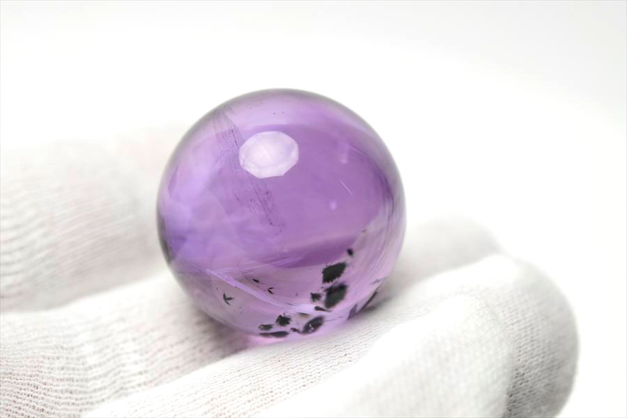 ロマネサイト　アメジスト　ファントム　紫水晶　Romanechite　丸玉　スフィア　天然石　パワーストーン