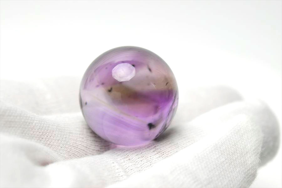 ロマネサイト　アメジスト　ファントム　紫水晶　Romanechite　丸玉　スフィア　天然石　パワーストーン