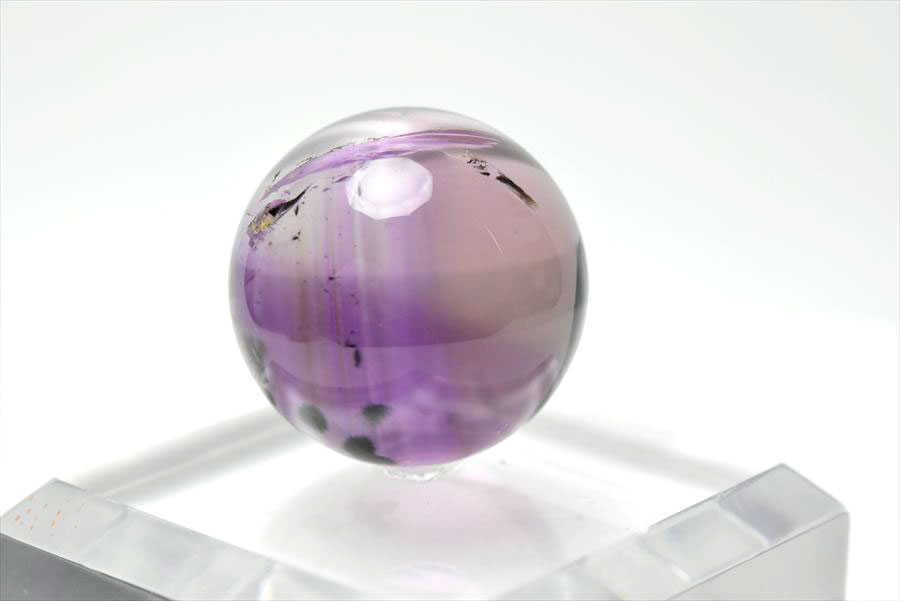 ロマネサイト　アメジスト　ファントム　紫水晶　Romanechite　丸玉　スフィア　天然石　パワーストーン