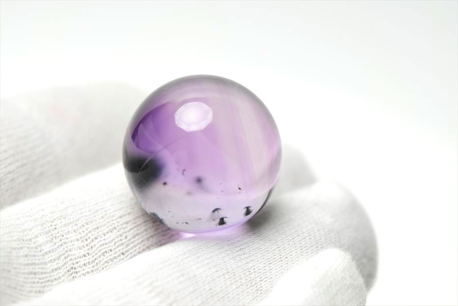 ロマネサイト　アメジスト　ファントム　紫水晶　Romanechite　丸玉　スフィア　天然石　パワーストーン