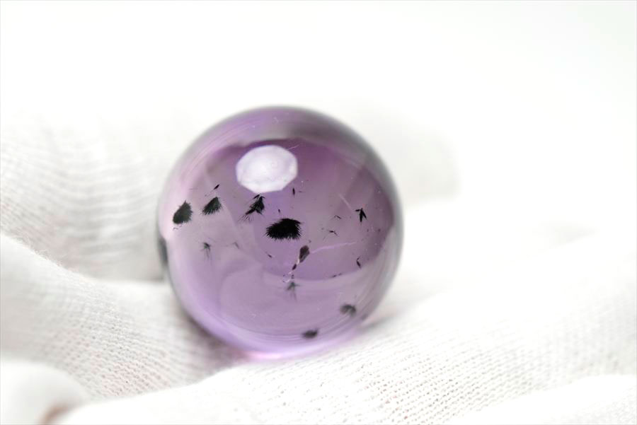 ロマネサイト　アメジスト　ファントム　紫水晶　Romanechite　丸玉　スフィア　天然石　パワーストーン