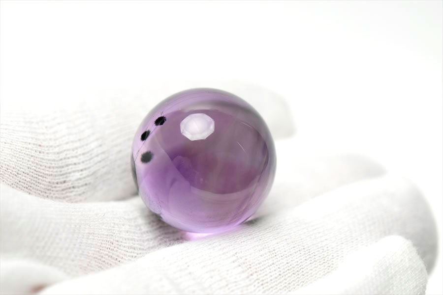 ロマネサイト　アメジスト　ファントム　紫水晶　Romanechite　丸玉　スフィア　天然石　パワーストーン