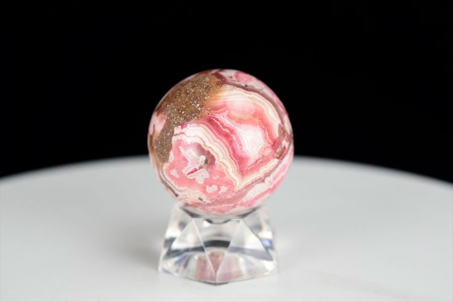 アルゼンチン産 インカローズ 丸玉 置物｜ロードクロサイト｜菱マンガン鉱