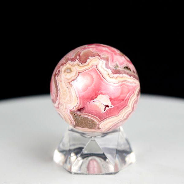 アルゼンチン産 インカローズ 丸玉 置物｜ロードクロサイト｜菱マンガン鉱