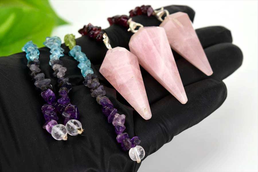 ダウジング　ペンデュラム　振り子　アメジスト　紫水晶　チャクラ　セブンチャクラ　インド産　天然石　パワーストーン
